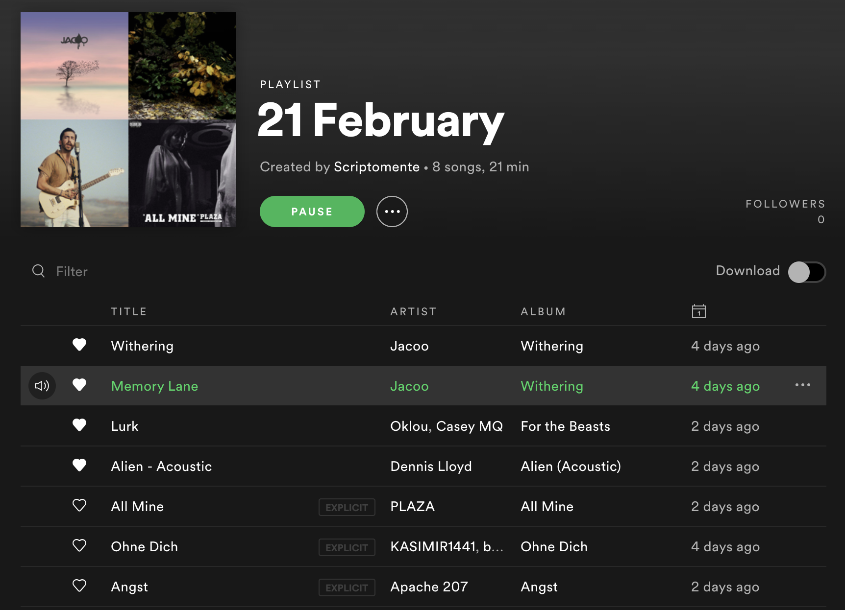 How I curate my monthly music